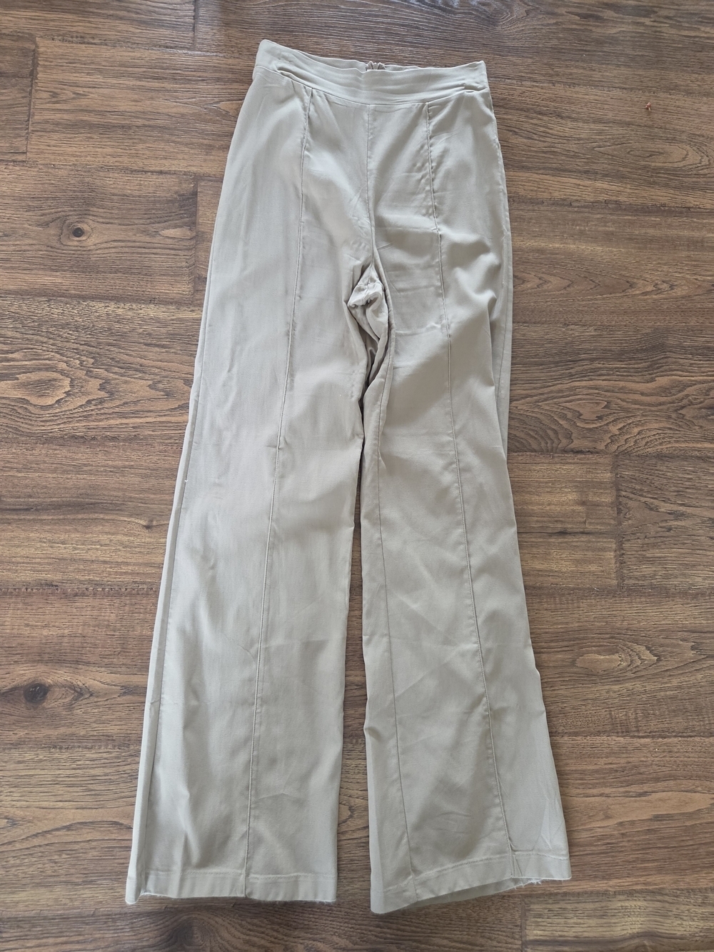 Canvas Apparel Khaki Flare Dress Pant Large